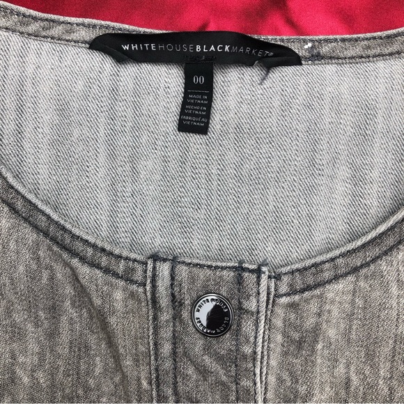 White House Black Market (WHBM) Cap Sleeve Denim Dress - Picture 6 of 8